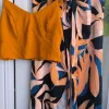 Komplet nowy top + spódnica tropical wakacyjny vibe L