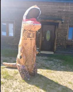 Kostium strój przebranie Pompowanego dmuchanego Giga dinozaura dla dorosłych i młodzieży