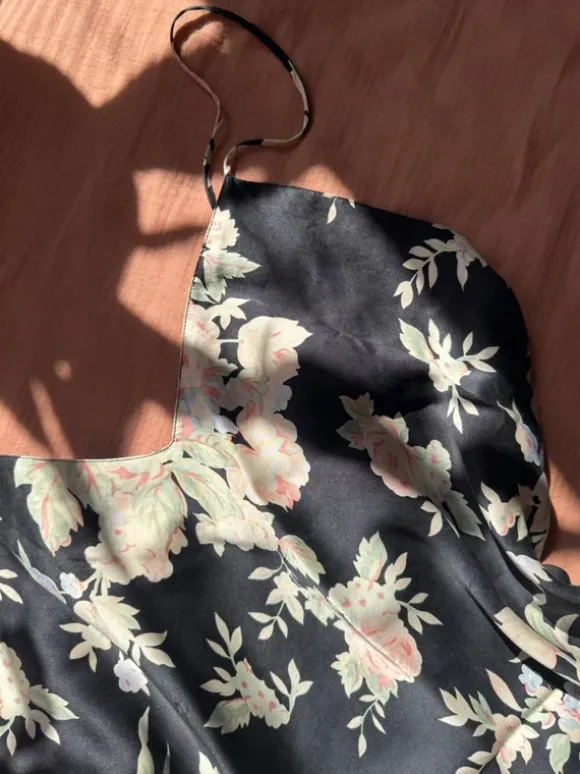 Koszula nocna jedwab silk halka nightdress romantic
