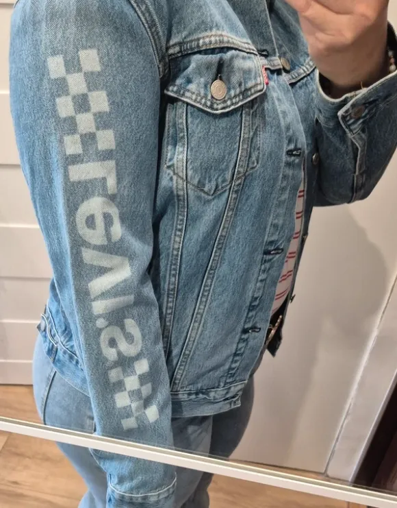 Kultowa Kurtka Jeansowa Levi's Trucker męska jak I damska - L. Szachownica, denim jacket, katana