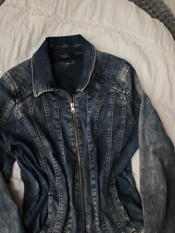 kurtka dżinsowa denim jacket fitted vintage y2k