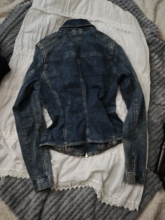 kurtka dżinsowa denim jacket fitted vintage y2k