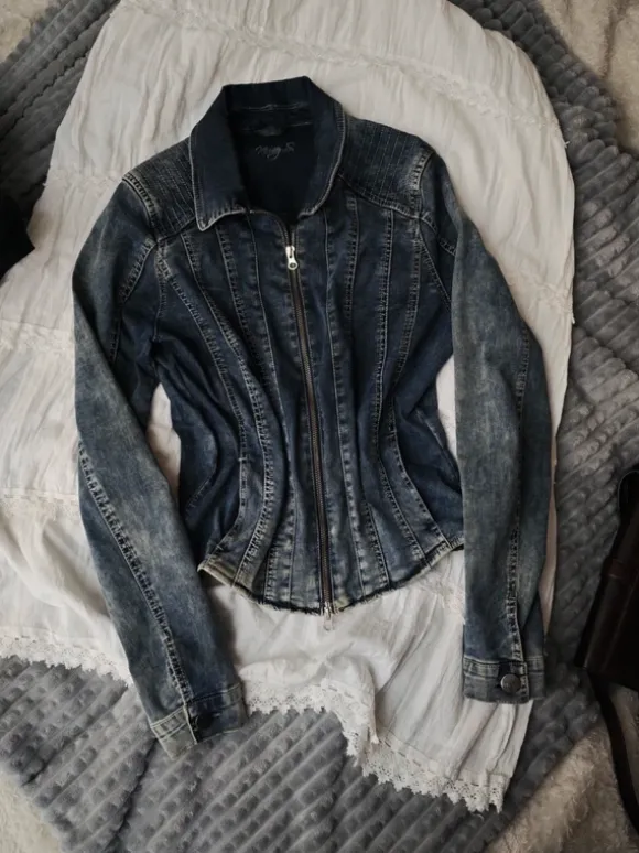 kurtka dżinsowa denim jacket fitted vintage y2k
