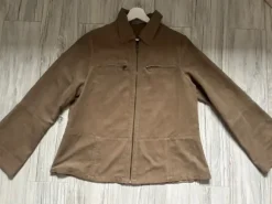 kurtka jacket zamszowa brazowa wiosna spring cienka vintage boxy