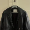 Kurtka skórzana czarna Bershka oversize