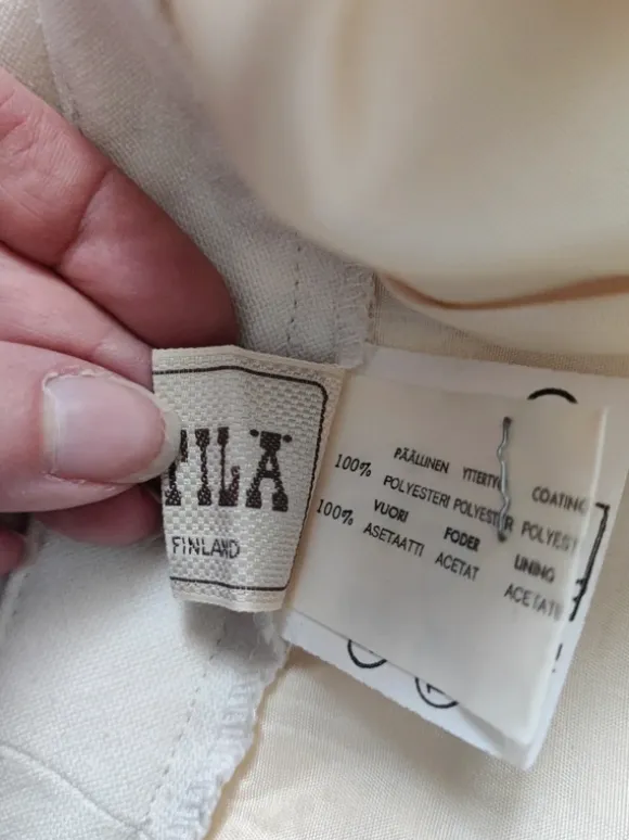 Laadukas vaalea midi vintage hame
