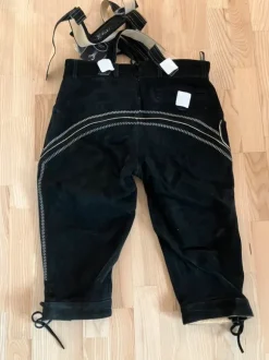 Lederhosen lang sort