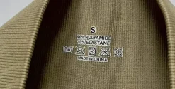 Legginsy sportowe prążkowane khaki modelujące pośladki pushup bezszwowe wysoki stan rozmiar S