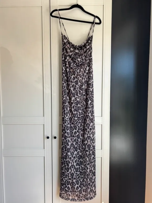 Leopard långklänning