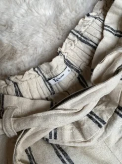 Letnie lniane szorty spodenki na lato w stylu old money