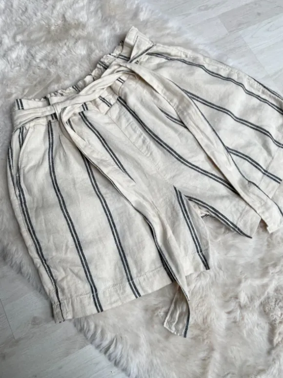 Letnie lniane szorty spodenki na lato w stylu old money