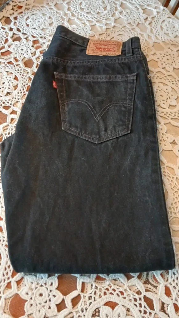 Levi’s 505 Regular Fit – svart/grå jeans W33 L30