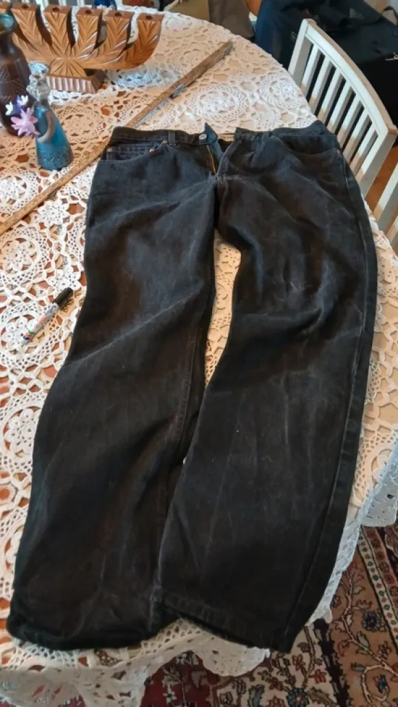 Levi’s 505 Regular Fit – svart/grå jeans W33 L30