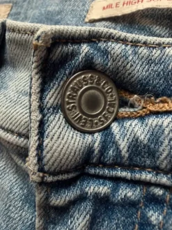levis mile high super skinny jeans niebieskie wysoki stan dopasowane rozmiar 25 vintage