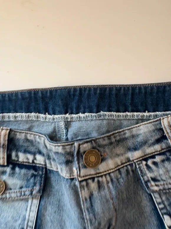 Lågmidjade jeansshorts