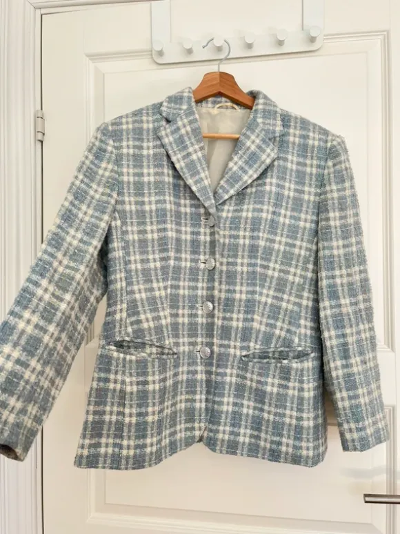 Light blue fitted blazer • preppy & classy vintage