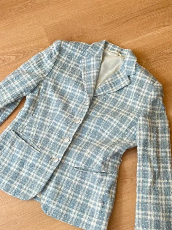 Light blue fitted blazer • preppy & classy vintage