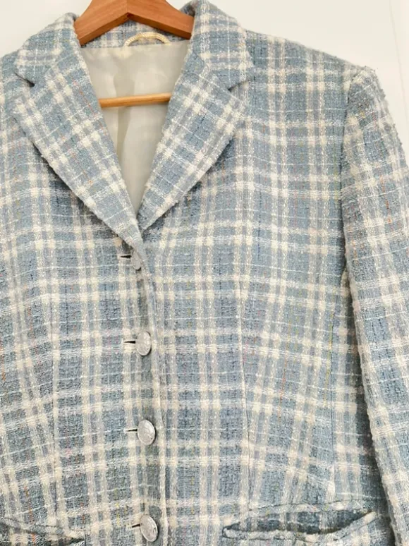 Light blue fitted blazer • preppy & classy vintage