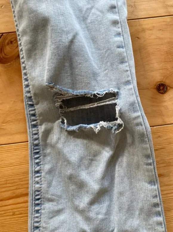 Ljusblåa jeans