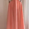 Ljusrosa/aprikos klänning