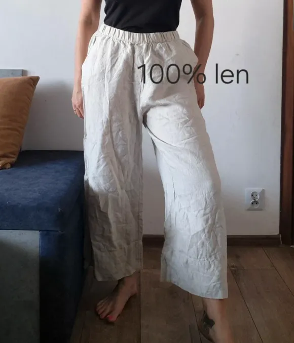 Lniane spodnie puro lino len 100% oysho