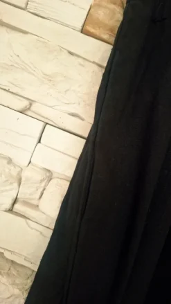 lniane spodnie szerokie nogawki czarne 70% len linen lino 30% wiskoza oldmoney