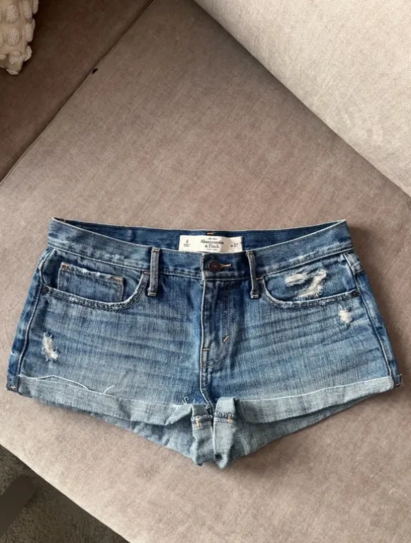 Low rise jeansshorts