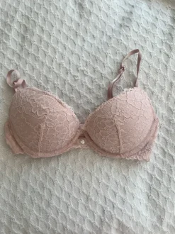 Lyserød blonde push up BH 75B