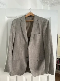 Macson Grey Linen men’s Blazer - 50