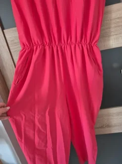 malinowy różowy kombinezon plus size duży rozmiar 50/52