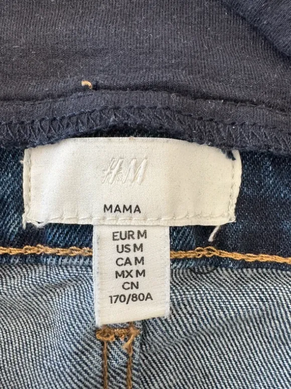 Mama jeans i mørk denim
