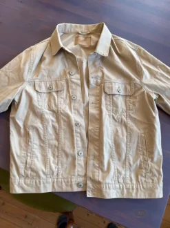 Mango denimjakke beige
