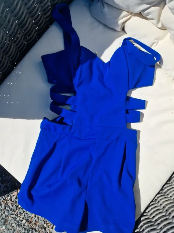 Marinblå body i xs