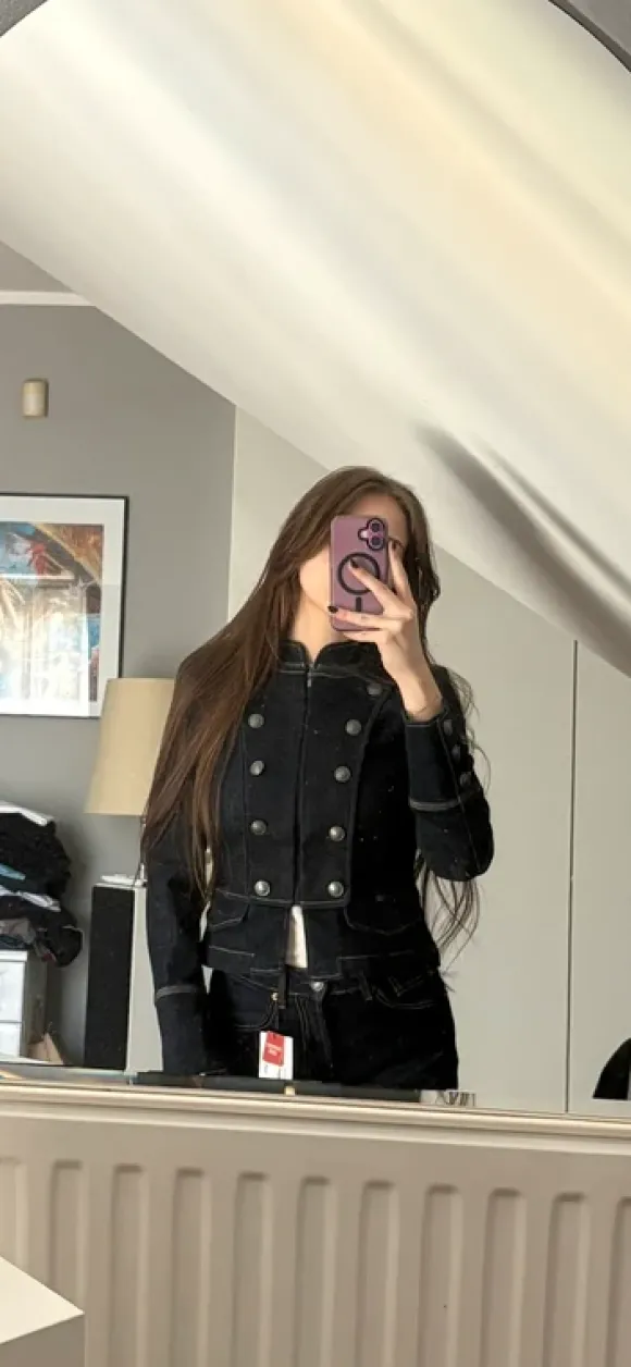 marynarka, napoleon jacket jeansowa