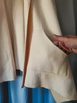 Massimo Dutti stickad poncho/cardigan ullblandning S