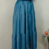 Maxi dres jeansowa elegante old money 38 40