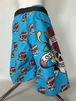 Mega Okazja! Unisex Szerokie Szorty Krótkie Spodenki Ed Hardy Swimwear Kąpielówki Japan Style