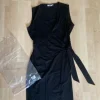 Me&I meandi ny svart omlottklänning stl M wrap dress