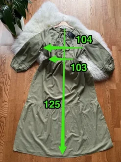 Midi dress 100% cottone with embroidery in top part puffy arms Marks & Spencer viral