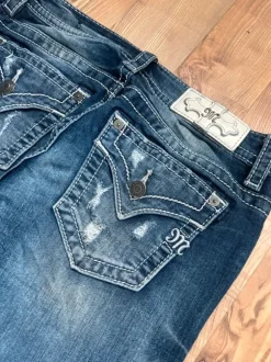 Miss me skinny jeans low rise swag y2k baddie vintage bootcut glamour distressed flaps