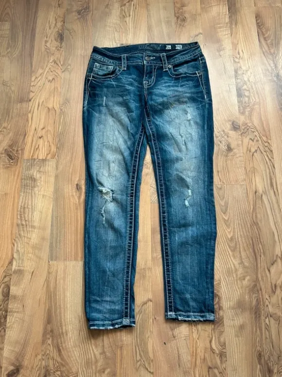 Miss me skinny jeans low rise swag y2k baddie vintage bootcut glamour distressed flaps