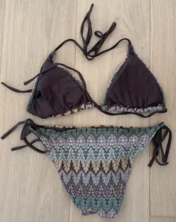 Mønstret bikini str. small