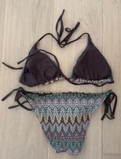 Mønstret bikini str. small