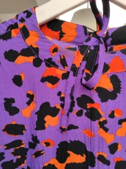 Mocny print sukienka tunika oversize