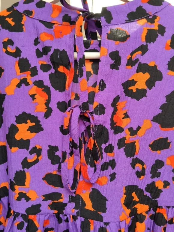 Mocny print sukienka tunika oversize