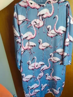 Moss Copenhagen kimono med flamingoer onesize