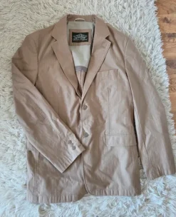 Męska marynarka Angelo Litrico beżowa blazer casual smart jacket fit