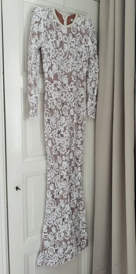 Nadine Merabi Bella White Jumpsuit