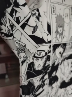 Naruto biało-czarna koszula anime manga Męska rozmiar M