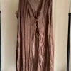 Narzutka M&S 46 brązowa boho wiązana długa, minimalistyczna, basic, wiosna lato, casual